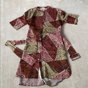 Roar!  Animal prints in jazzy color blocks.